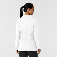 Layers Women's Blazer Short Lab Coat White back view