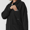 NURTUR Women’s Scrub Shirt Jacket - Black left chest pocket