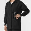 NURTUR Women’s Scrub Shirt Jacket - Black left front pocket
