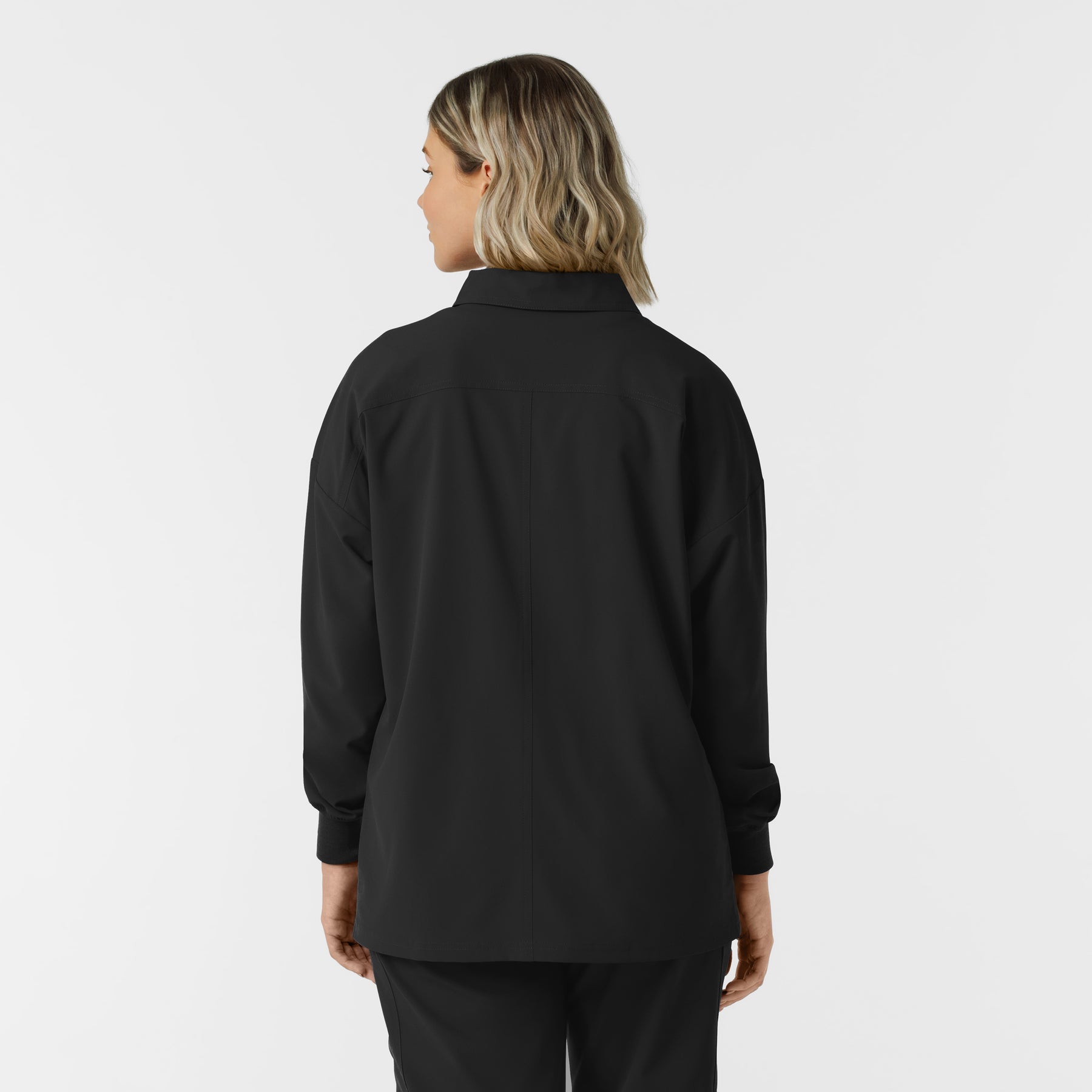 NURTUR Women’s Scrub Shirt Jacket - Black back