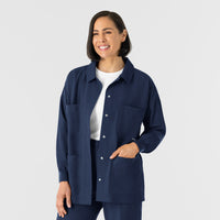 NURTUR Women’s Scrub Shirt Jacket Navy