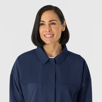 NURTUR Women’s Scrub Shirt Jacket Navy full scrub set