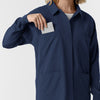 NURTUR Women’s Scrub Shirt Jacket - Navy chest pocket
