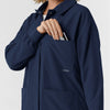 NURTUR Women’s Scrub Shirt Jacket - Navy left chest pocket