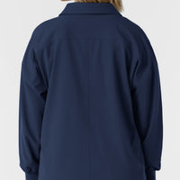 NURTUR Women’s Scrub Shirt Jacket - Navy back detail