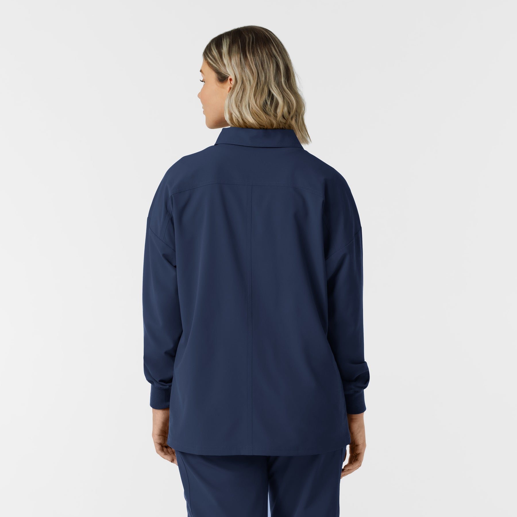 NURTUR Women’s Scrub Shirt Jacket - Navy back