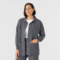 NURTUR Women’s Scrub Shirt Jacket Pewter