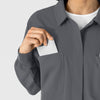 NURTUR Women’s Scrub Shirt Jacket Pewter front detail