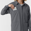 NURTUR Women’s Scrub Shirt Jacket Pewter chest pocket