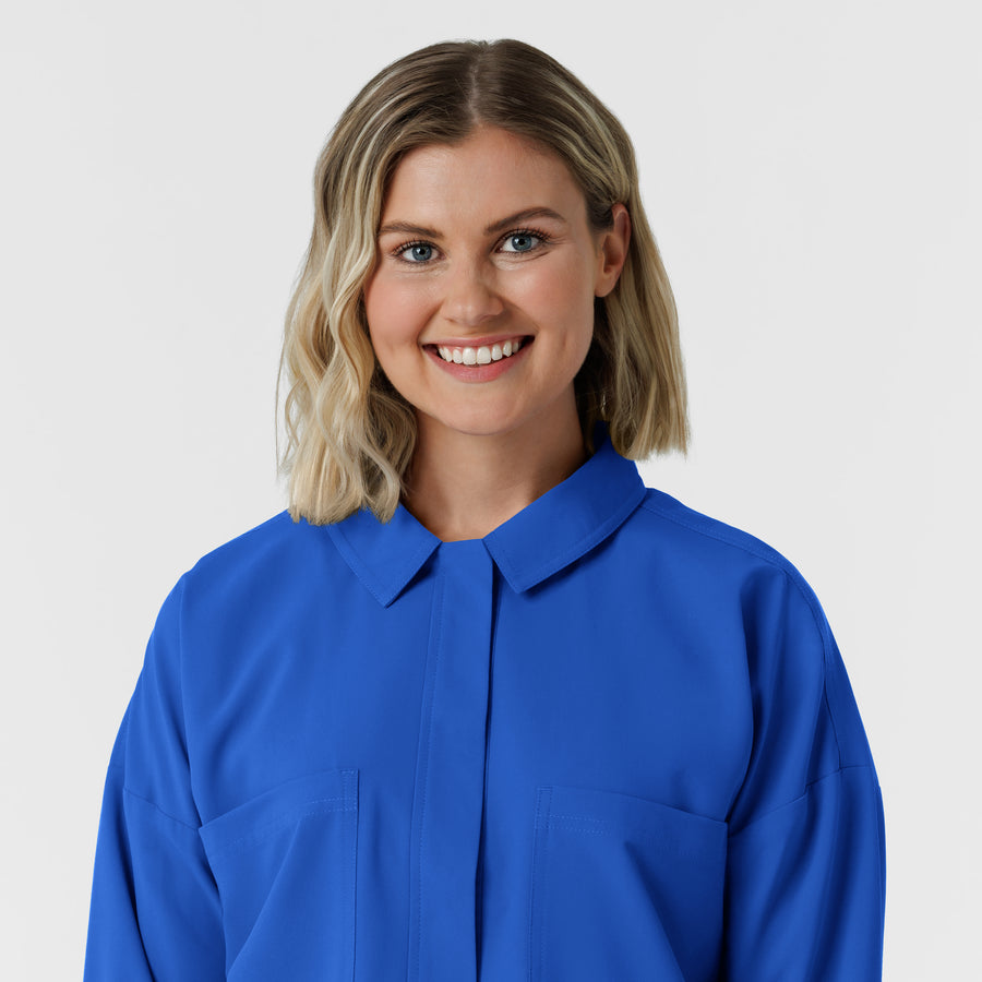 NURTUR Women’s Scrub Shirt Jacket royal collar