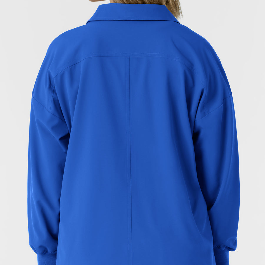 NURTUR Women’s Scrub Shirt Jacket royal back detail