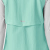 Layers Women's Everything Everywhere Scrub Vest Aruba Blue back detail