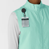 Layers Women's Everything Everywhere Scrub Vest Aruba Blue side detail 1