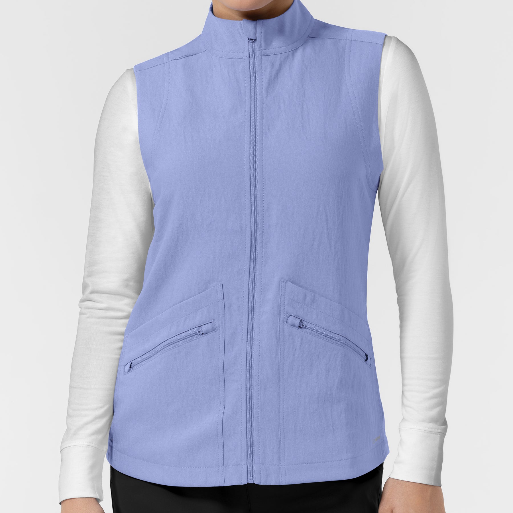 Women's Everything Everywhere Scrub Vest - Ceil Blue