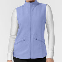 Women's Everything Everywhere Scrub Vest - Ceil Blue