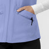 Layers Women's Everything Everywhere Scrub Vest Ceil Blue back detail