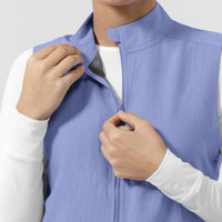 Women's Everything Everywhere Scrub Vest - Ceil Blue