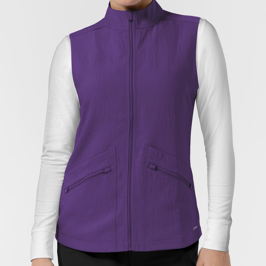 Women's Everything Everywhere Scrub Vest - Eggplant