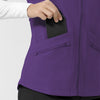 Layers Women's Everything Everywhere Scrub Vest Eggplant hemline detail