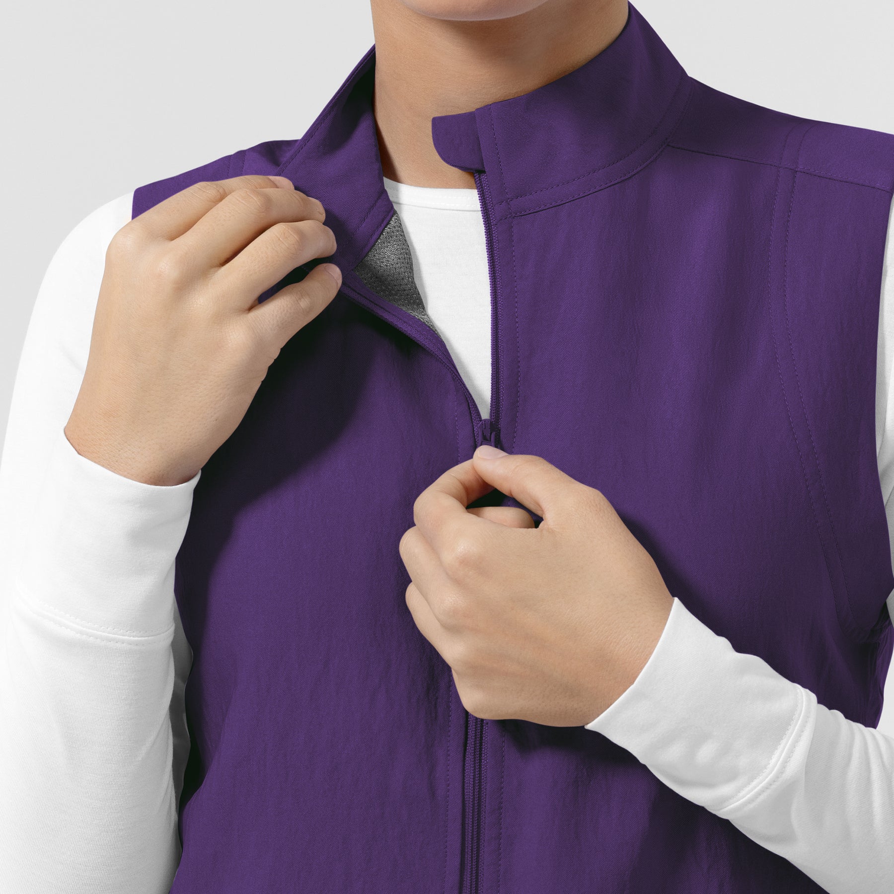 Women's Everything Everywhere Scrub Vest - Eggplant