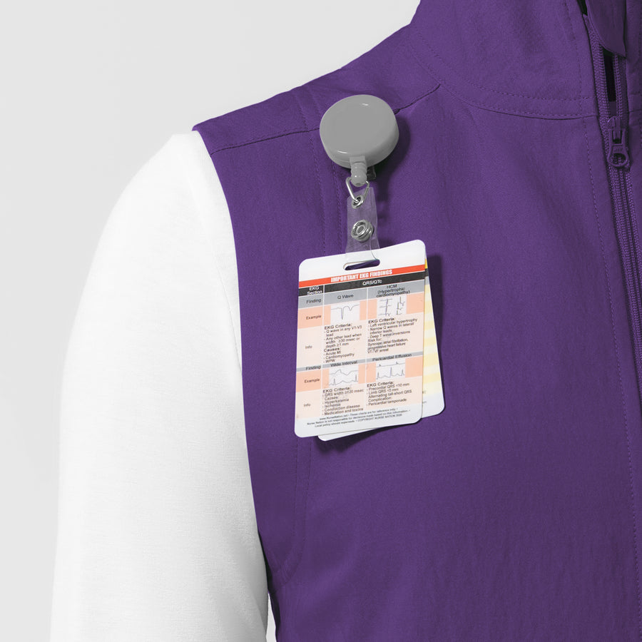 Women's Everything Everywhere Scrub Vest - Eggplant