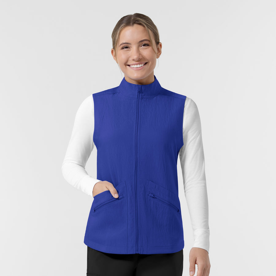 Layers Women's Everything Everywhere Scrub Vest Galaxy Blue