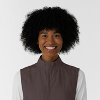 Layers Women's Everything Everywhere Scrub Vest Graphite front detail