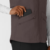 Layers Women's Everything Everywhere Scrub Vest Graphite side detail 2