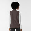 Layers Women's Everything Everywhere Scrub Vest Graphite back view