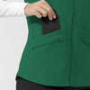 Layers Women's Everything Everywhere Scrub Vest Hunter Green hemline detail