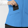 Layers Women's Everything Everywhere Scrub Vest Malibu Blue hemline detail