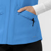 Layers Women's Everything Everywhere Scrub Vest Malibu Blue back detail