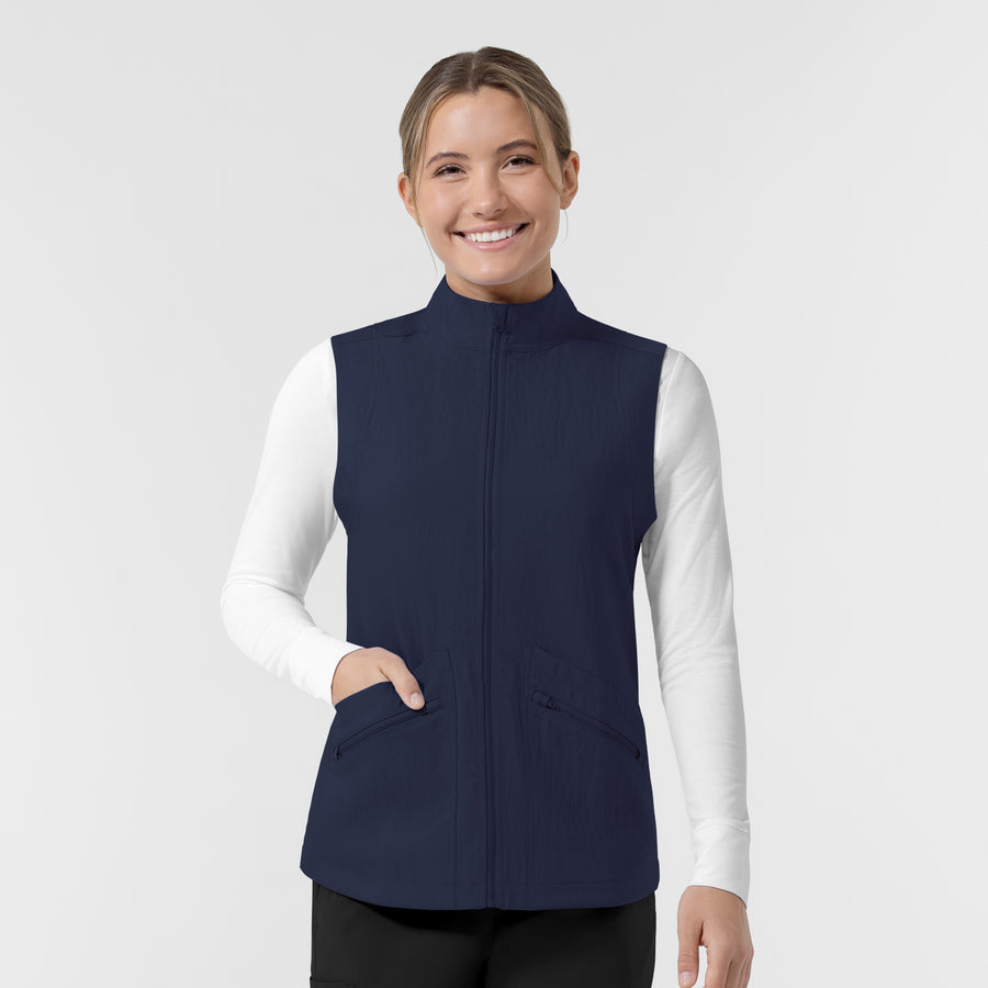 Layers Women's Everything Everywhere Scrub Vest Navy