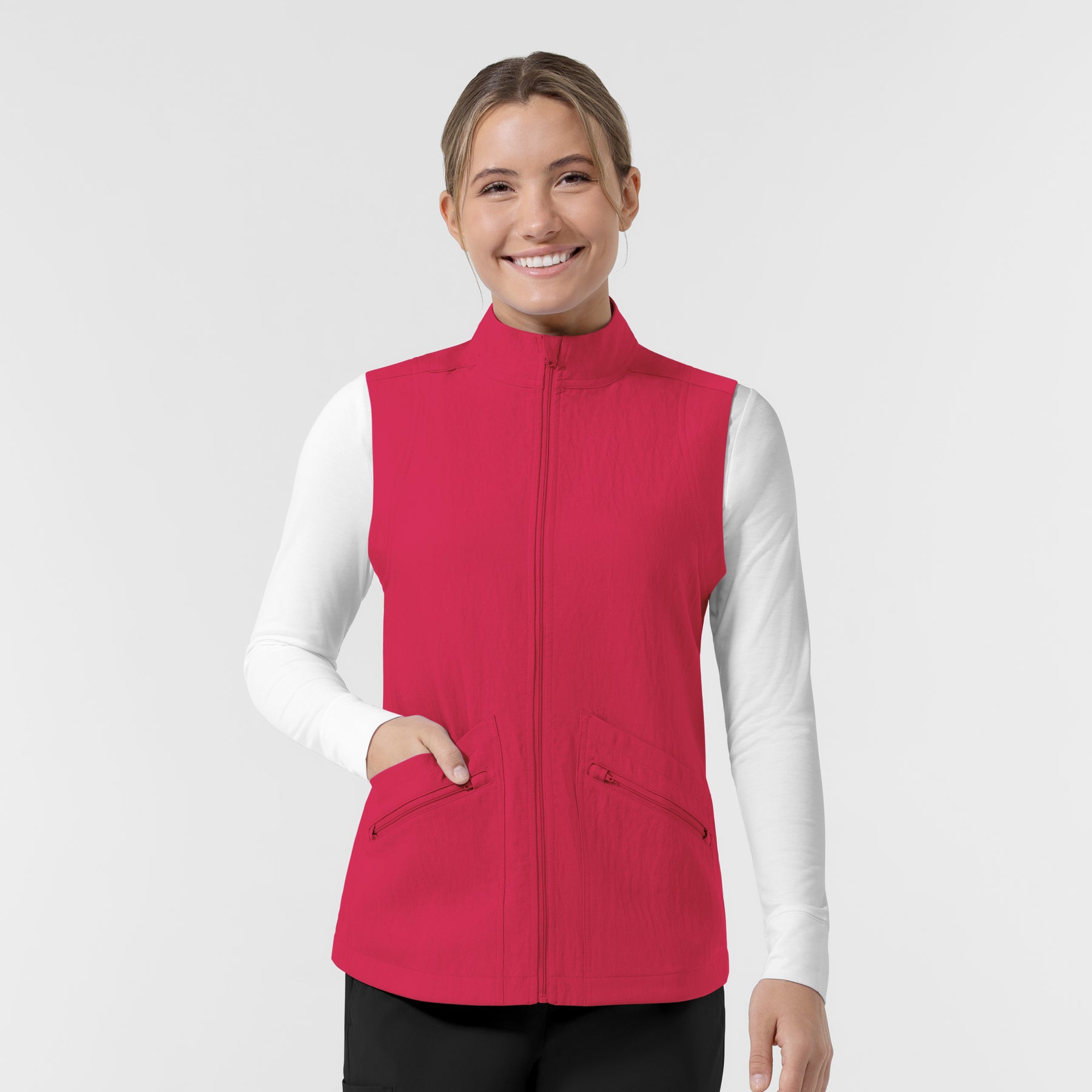 Layers Women's Everything Everywhere Scrub Vest Red
