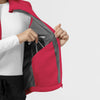 Layers Women's Everything Everywhere Scrub Vest Red front detail