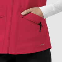 Layers Women's Everything Everywhere Scrub Vest Red back detail