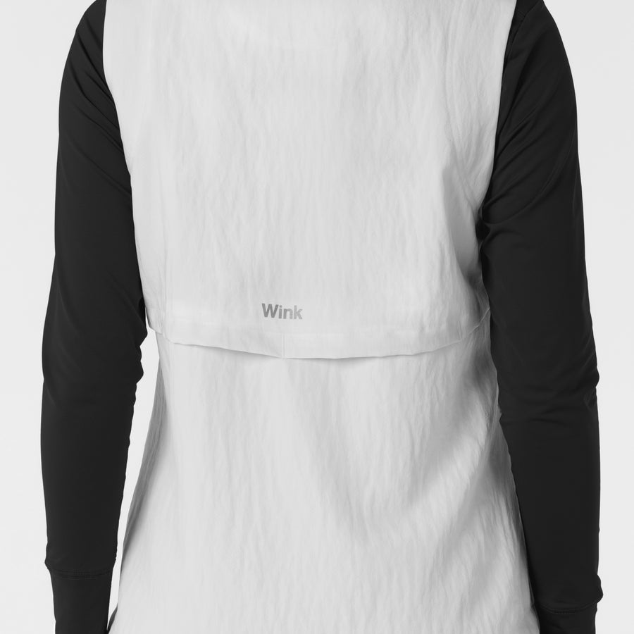Women's Everything Everywhere Scrub Vest White back detail