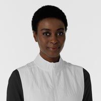 Women's Everything Everywhere Scrub Vest White mock neck