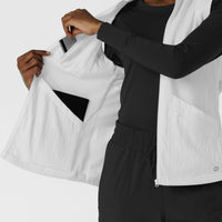 Women's Everything Everywhere Scrub Vest White internal card pocket