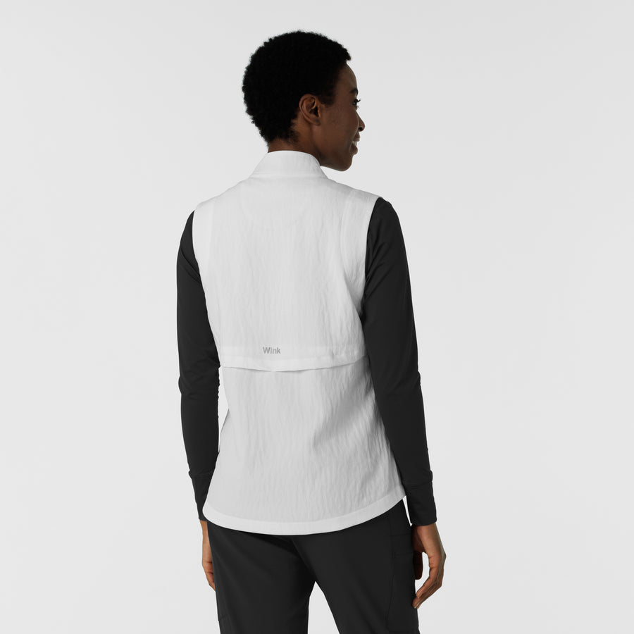 Women's Everything Everywhere Scrub Vest White back