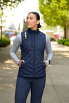 Women's Quilted Scrub Vest - Navy