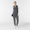 Knits and Layers Women's Quilted Scrub Vest Pewter full scrub set