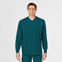 PRO Men's Snap Front Warm-Up Jacket Caribbean Blue