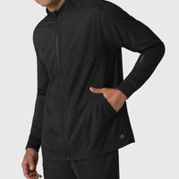 Boundless Men's Warm Up Jacket Black front detail