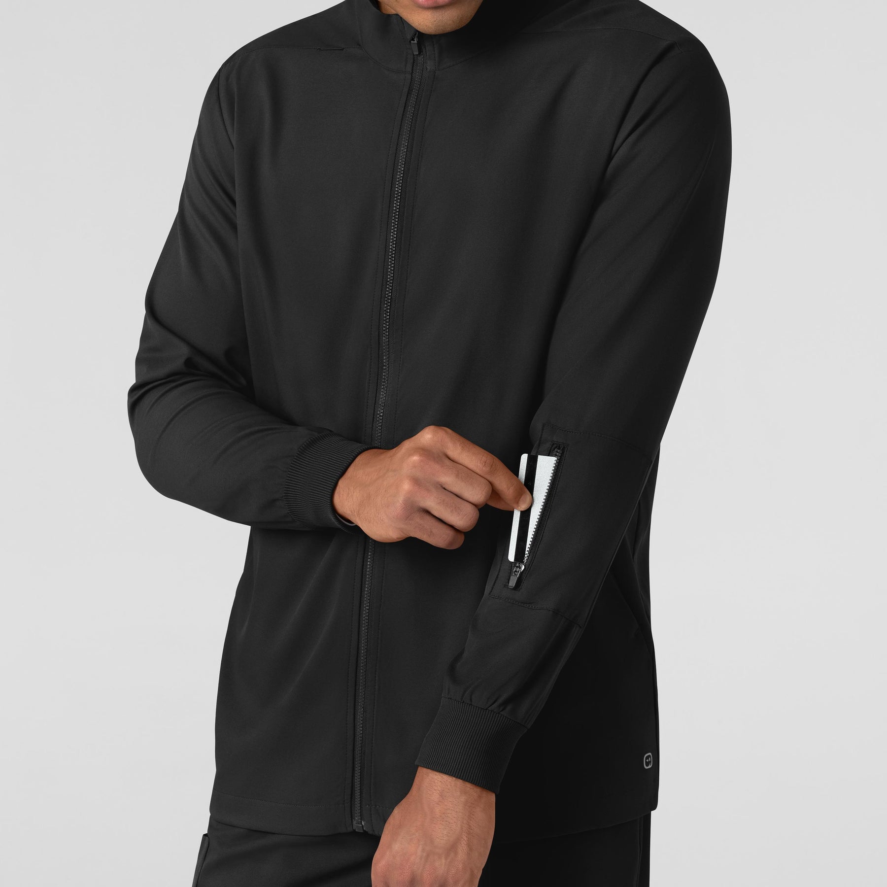 Boundless Men's Warm Up Jacket Black side detail 1