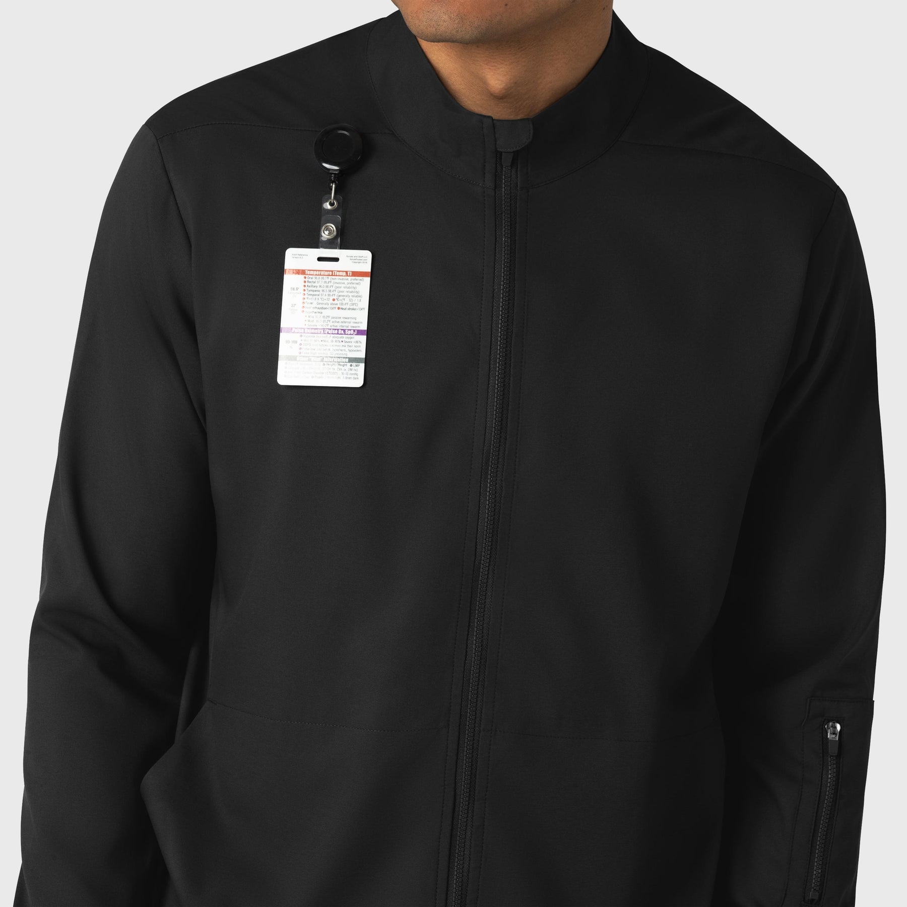 Boundless Men's Warm Up Jacket Black back detail