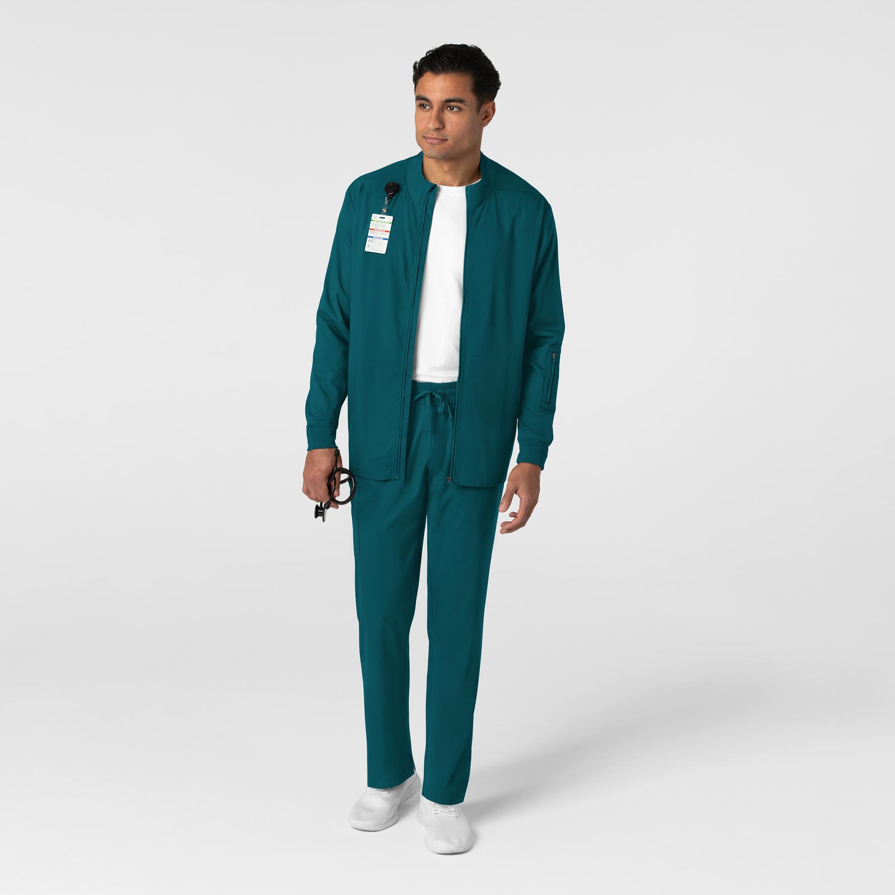 Boundless Men's Warm Up Jacket Caribbean full scrub set