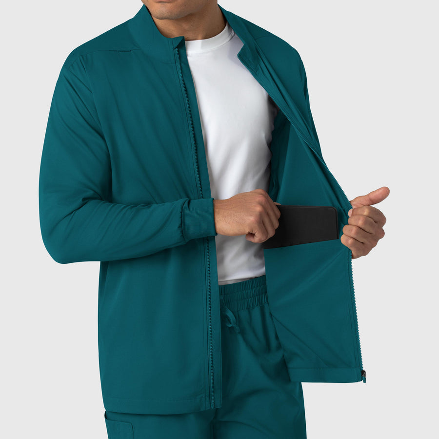 Boundless Men's Warm Up Jacket Caribbean side detail 2
