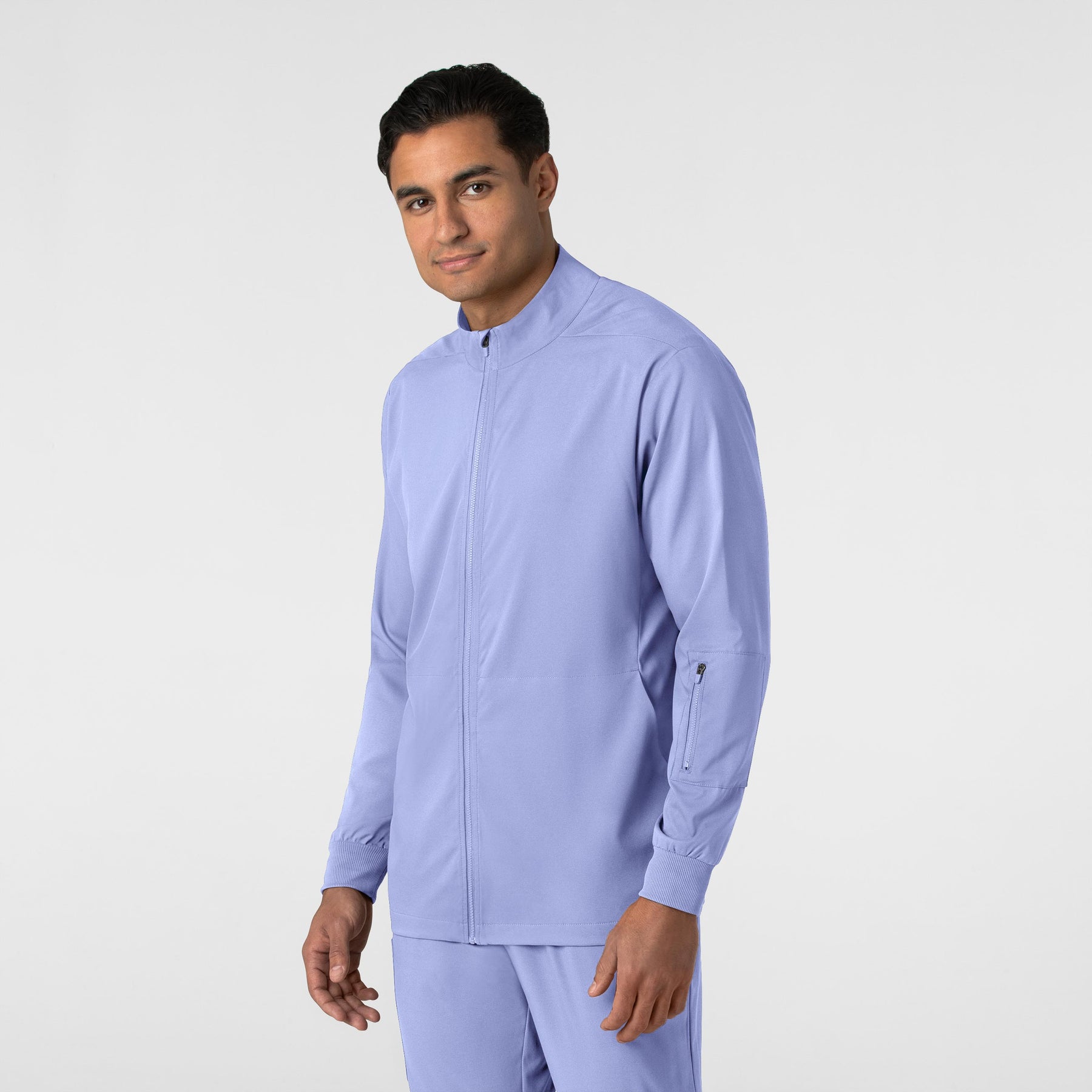 Boundless Men's Warm Up Jacket Ceil Blue side view