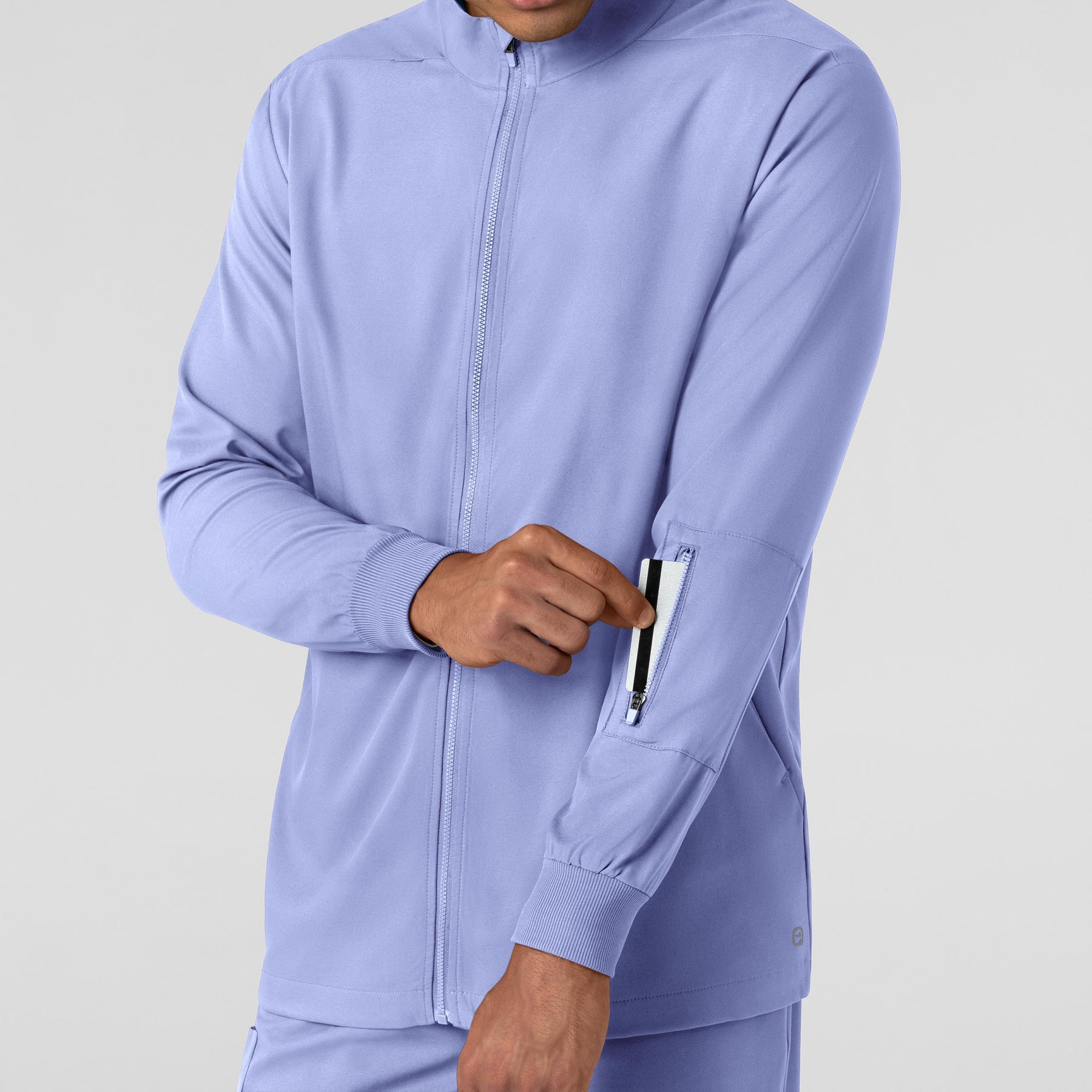 Boundless Men's Warm Up Jacket Ceil Blue side detail 1